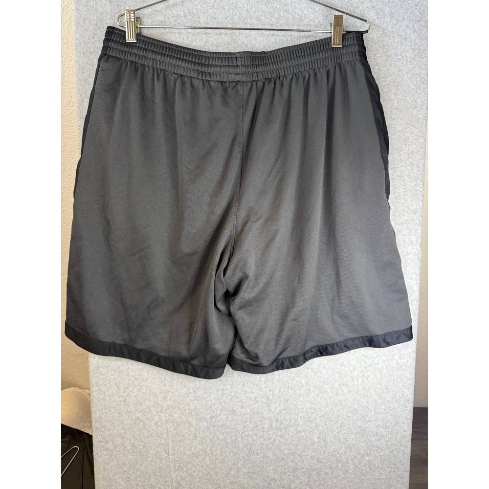 Nike Mens XXL Basketball Shorts Gray Black Mesh Athletic Gym Activewear
